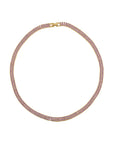 BABY PINK PRINCESS CUT TENNIS NECKLACE