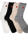 SOFT FRILLED HEART SOCKS