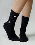 RIBBED LARGE CRYSTAL SOCKS