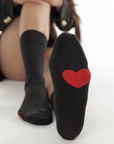 LIGHT EMBROIDERED HEART SOCKS