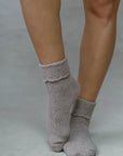 CASHMERE BLEND FOLDOVER SOCKS