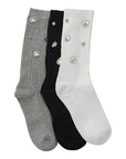 RIBBED LARGE CRYSTAL SOCKS