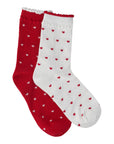 RED LIGHT FRILL SOCKS 2-PACK