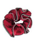 MEDIUM CRYSTAL TRIM SCRUNCHIES BUNDLE OF 5