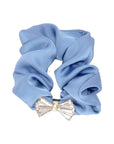 CRYSTAL BOW SATIN SCRUNCHIE