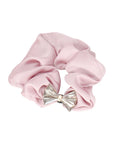 CRYSTAL BOW SATIN SCRUNCHIE