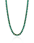 ALL HEARTS EMERALD TENNIS NECKLACE