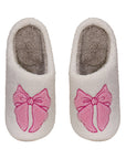 PINK BOW SLIPPERS