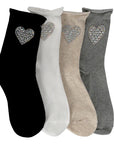 PRINCESS CRYSTAL HEART SOCKS