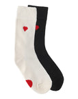 LIGHT EMBROIDERED HEART SOCKS