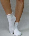 SHORT FRILL CRYSTAL BALL SOCKS