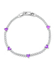 LUXE PINK HEART TENNIS BRACELET