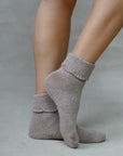 CASHMERE BLEND FOLDOVER SOCKS