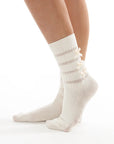 THREE TIER LIGHT SATIN RIBBON SOCKS