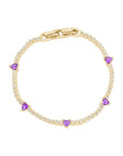 LUXE PINK HEART TENNIS BRACELET