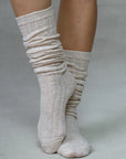 LONG CASHMERE BLEND SLOUCH SOCKS