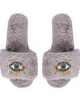 BEADED EVIL EYE SLIPPERS