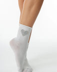 PRINCESS CRYSTAL HEART SOCKS