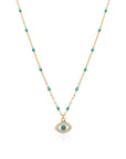 ROSARY EVIL EYE NECKLACE