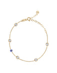 BEADED EYE CRYSTAL ANKLET