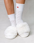 SOFT FRILLED HEART SOCKS