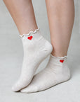 SHORT HEART FRILLED SOCKS