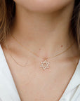 CRYSTAL STAR OF DAVID NECKLACE