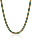 EMERALD PRINCESS CUT TENNIS NECKLACE